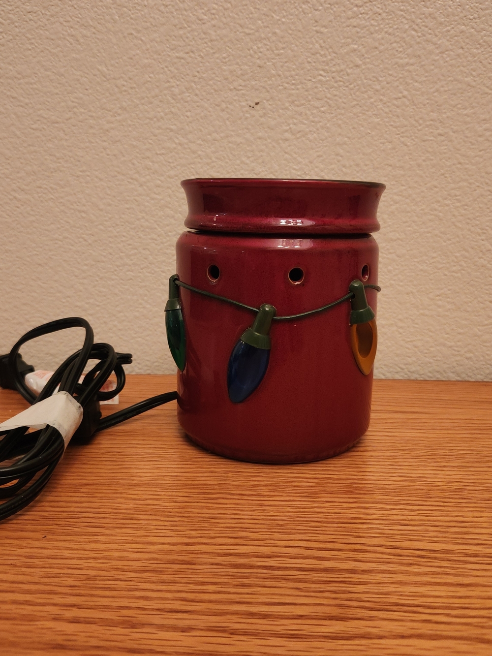 Scentsy Holiday Lights Ceramic Electric Wax Warmer Full Size Tested